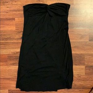 Black strapless dress